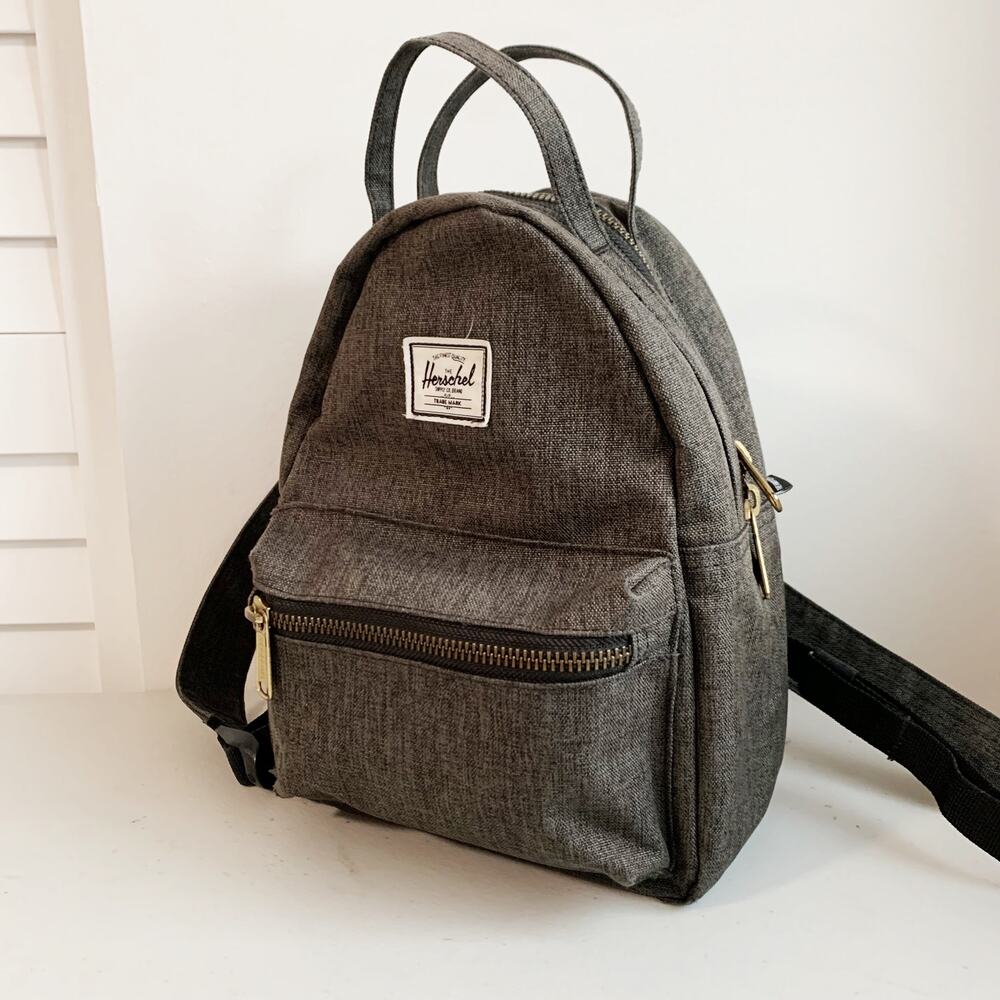 Herschel Nova Backpack Black Crosshatch Mini 9L Gray Charcoal